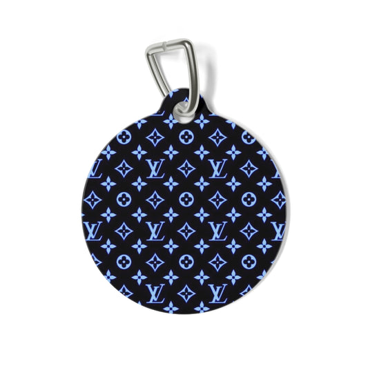 Blue Louis Vuitton Pet Tag