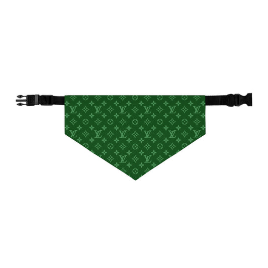 Green Louis Vuitton Pet Bandana Collar