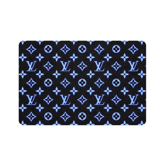 Blue Louis Vuitton Pet Food Mat