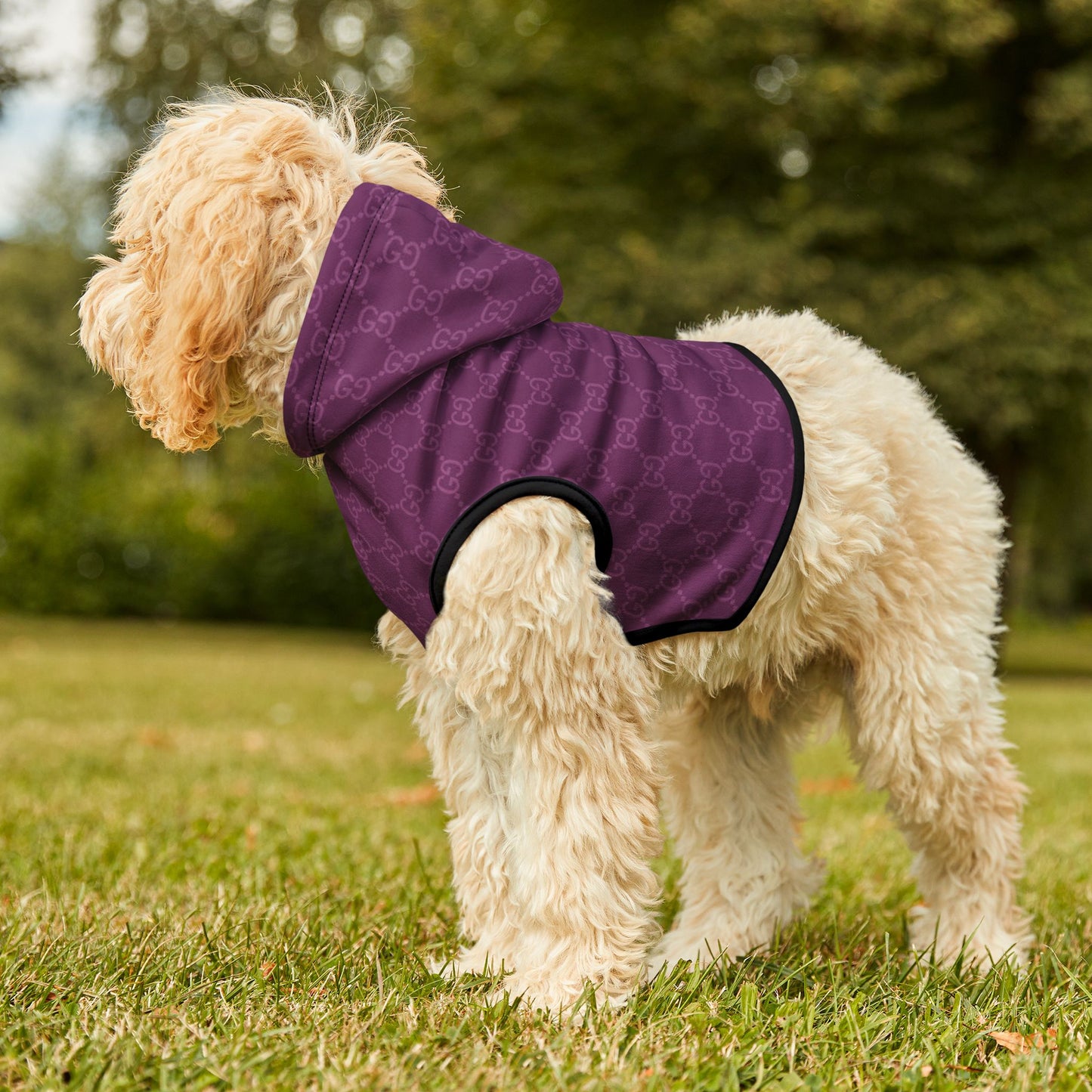 Purple Gucci Pet Hoodie