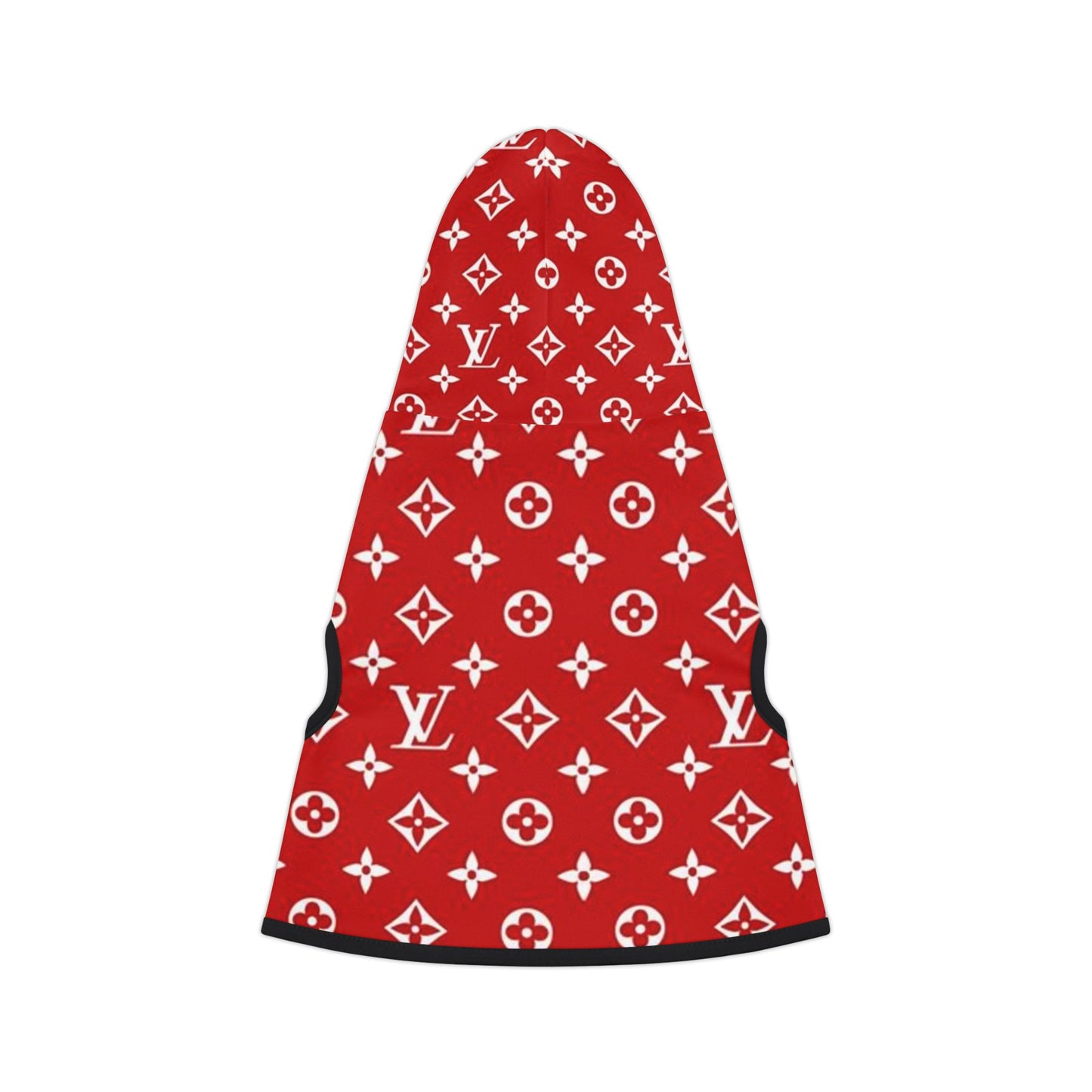 Red Louis Vuitton Pet Hoodie