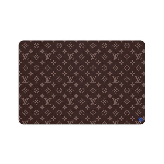 Brown Louis Vuitton Pet Food Mat (12x18)