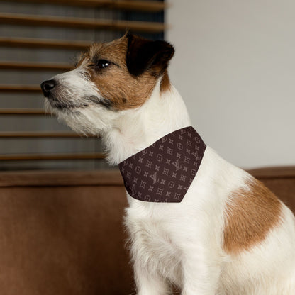 Brown Louis Vuitton Pet Bandana Collar