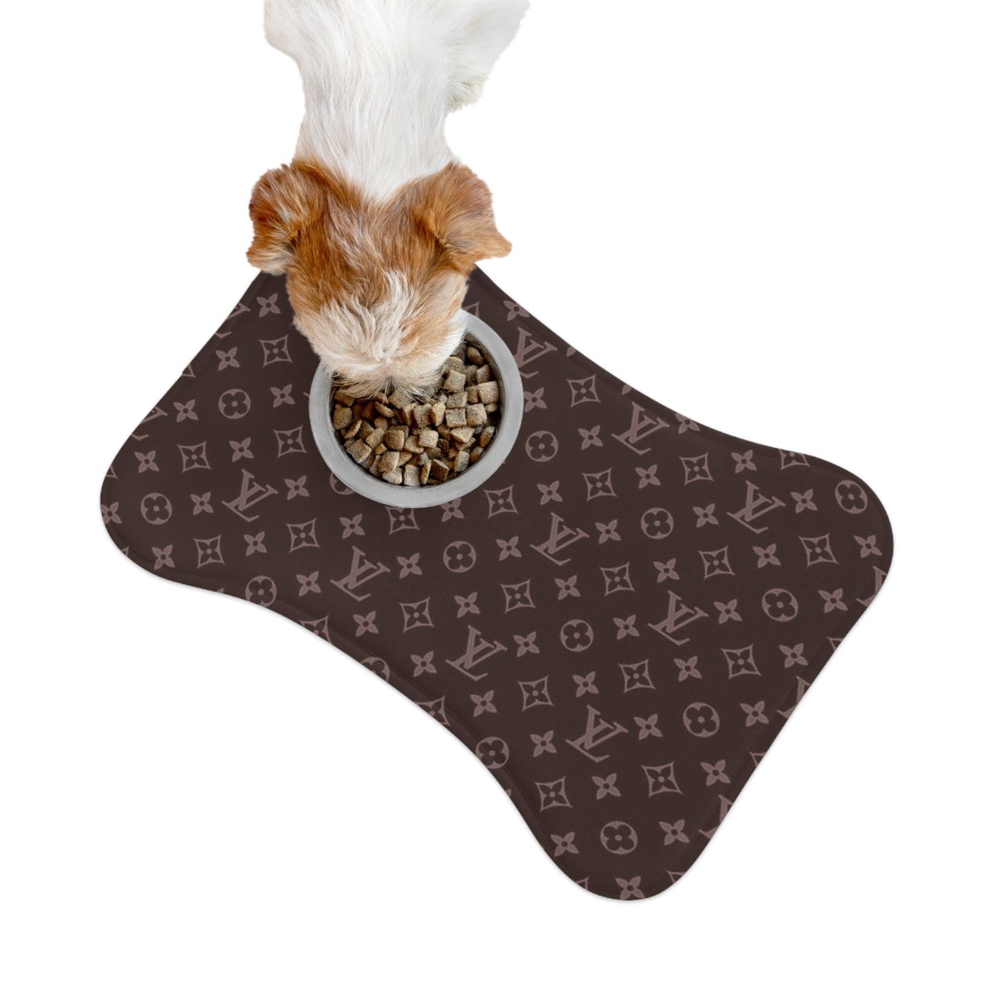 Brown Louis Vuitton Pet Feeding Mats