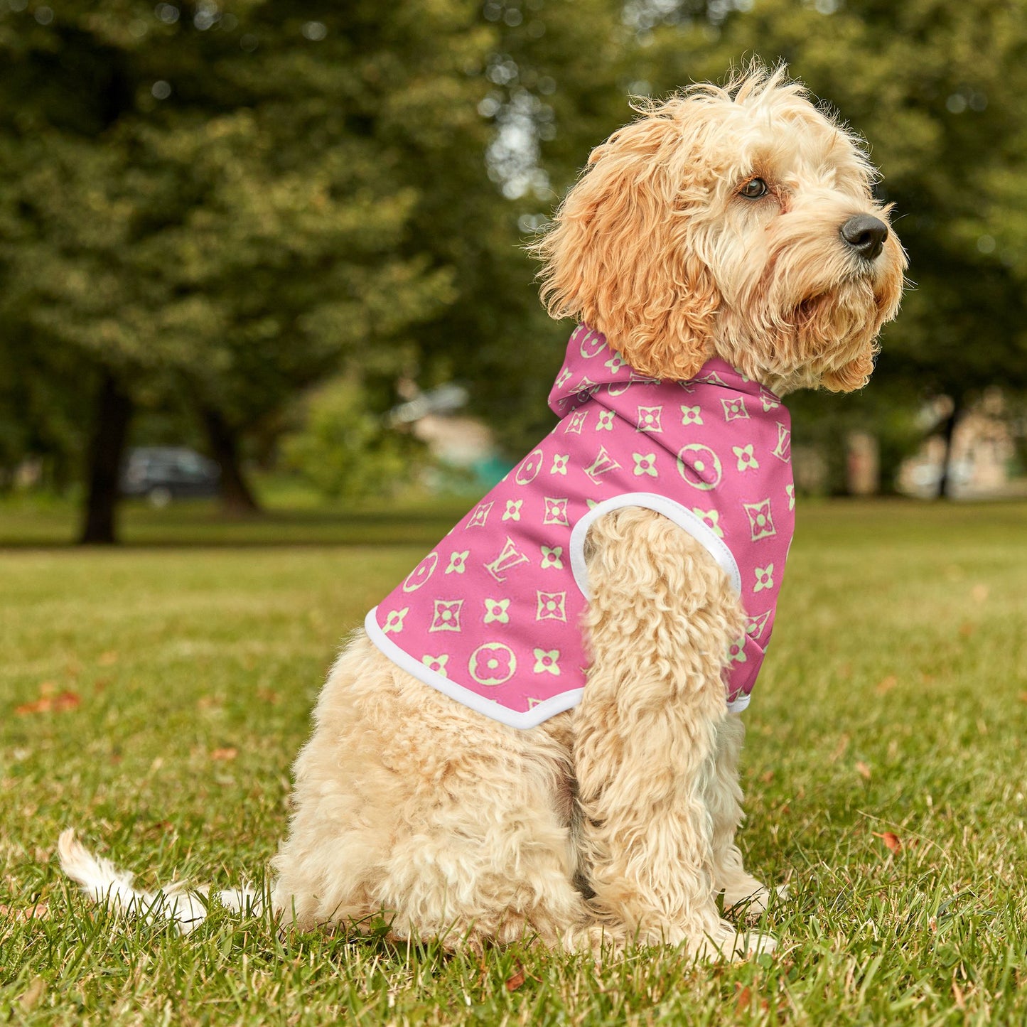 Pink Louis Vuitton Pet Hoodie