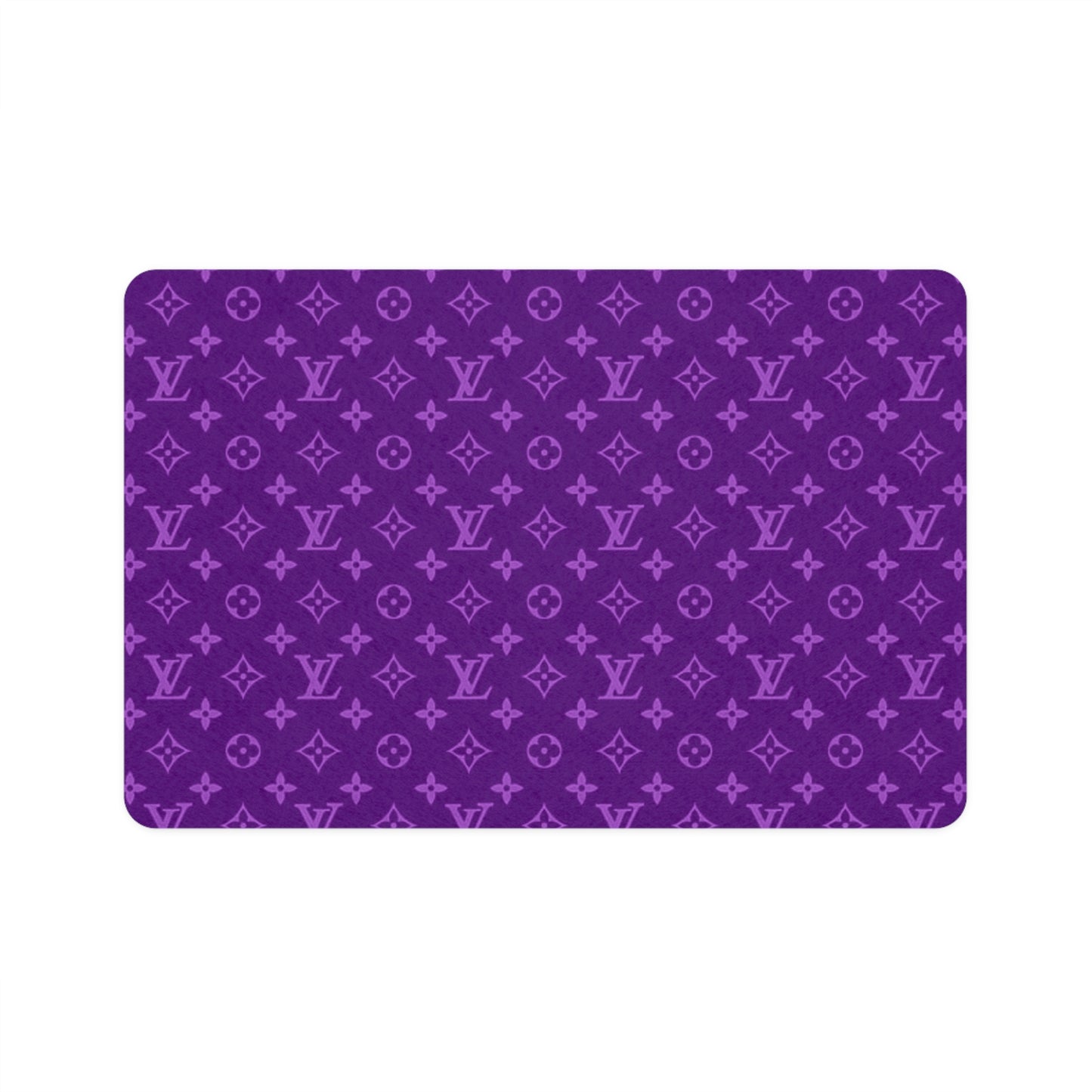 Purple Louis Vuitton Pet Food Mat (12x18)