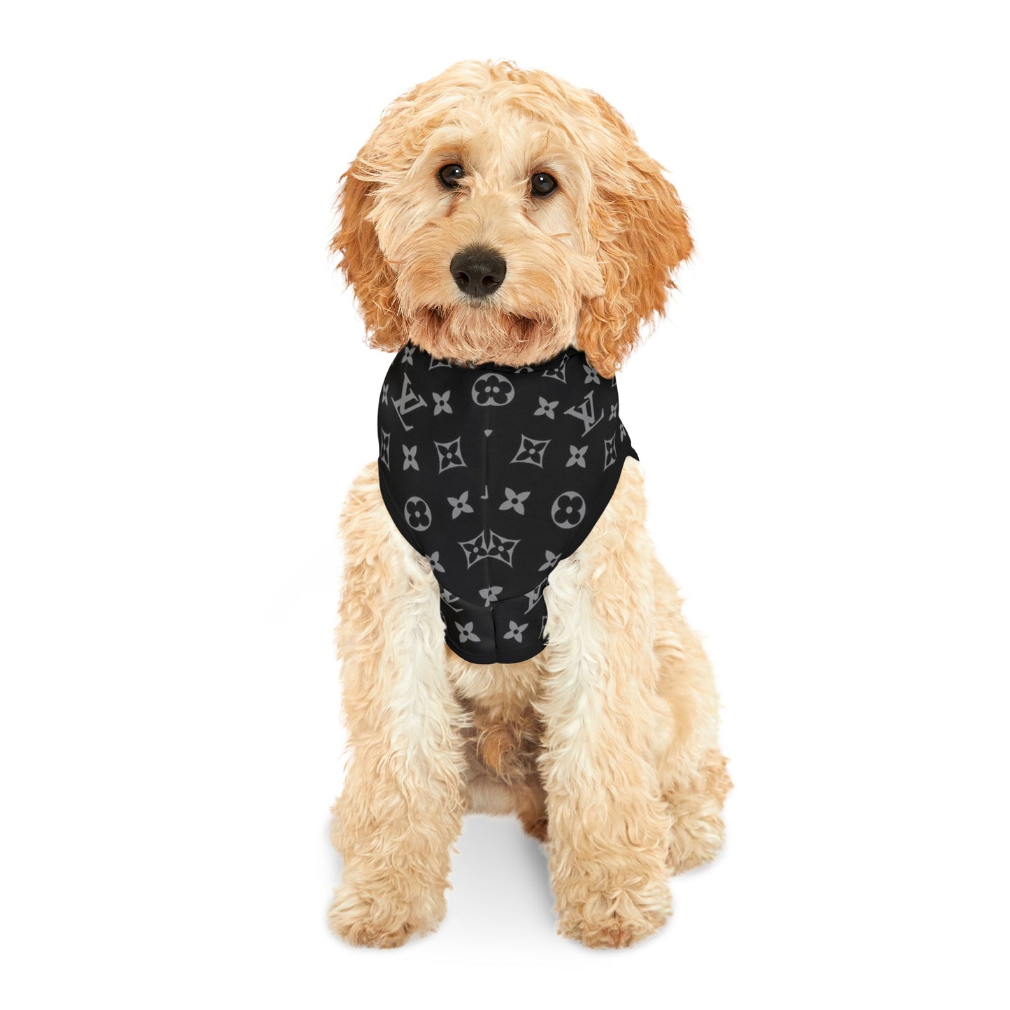 Black Louis Vuitton Pet Hoodie