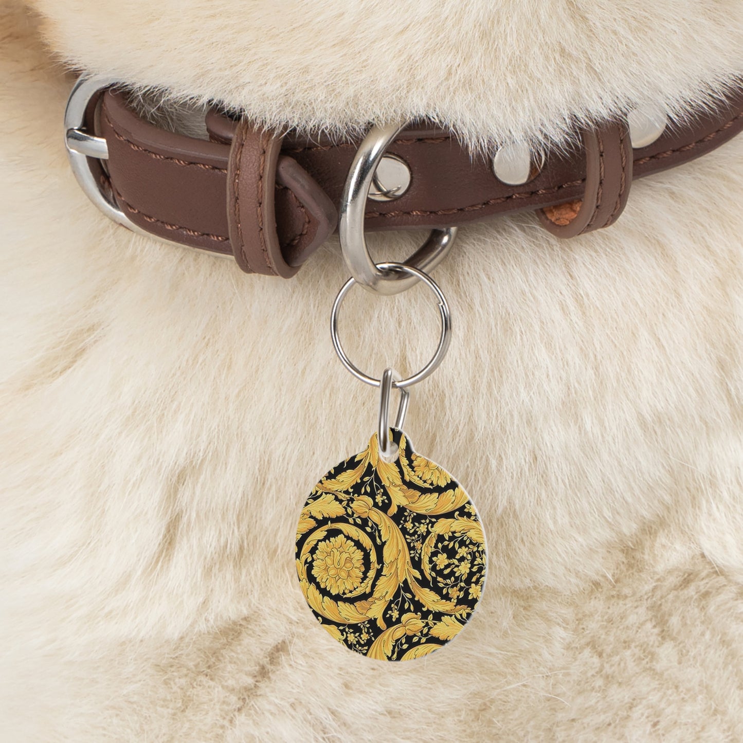 Versace Flower Pet Tag