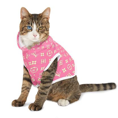 Pink Louis Vuitton Pet Hoodie