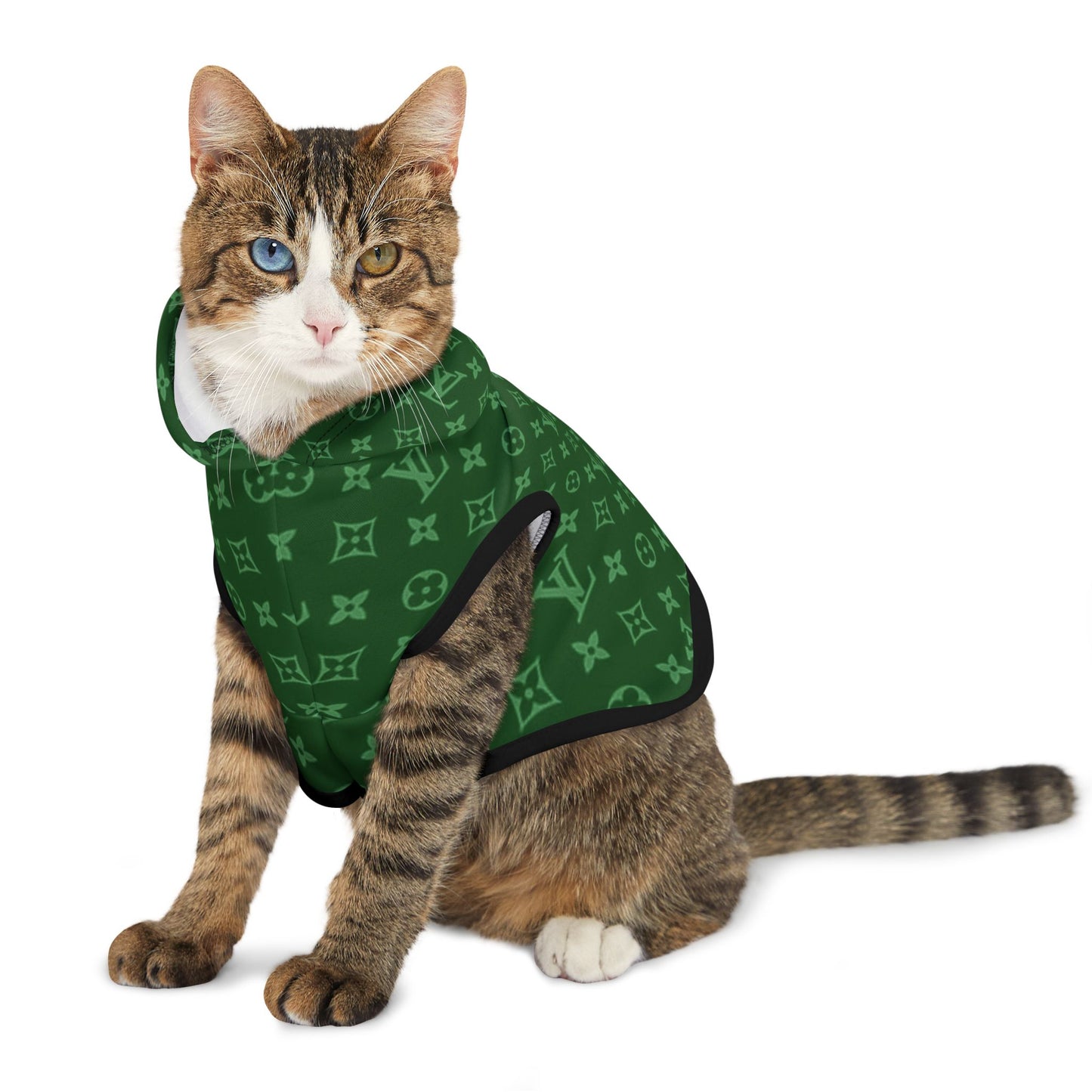 Green Louis Vuitton Pet Hoodie