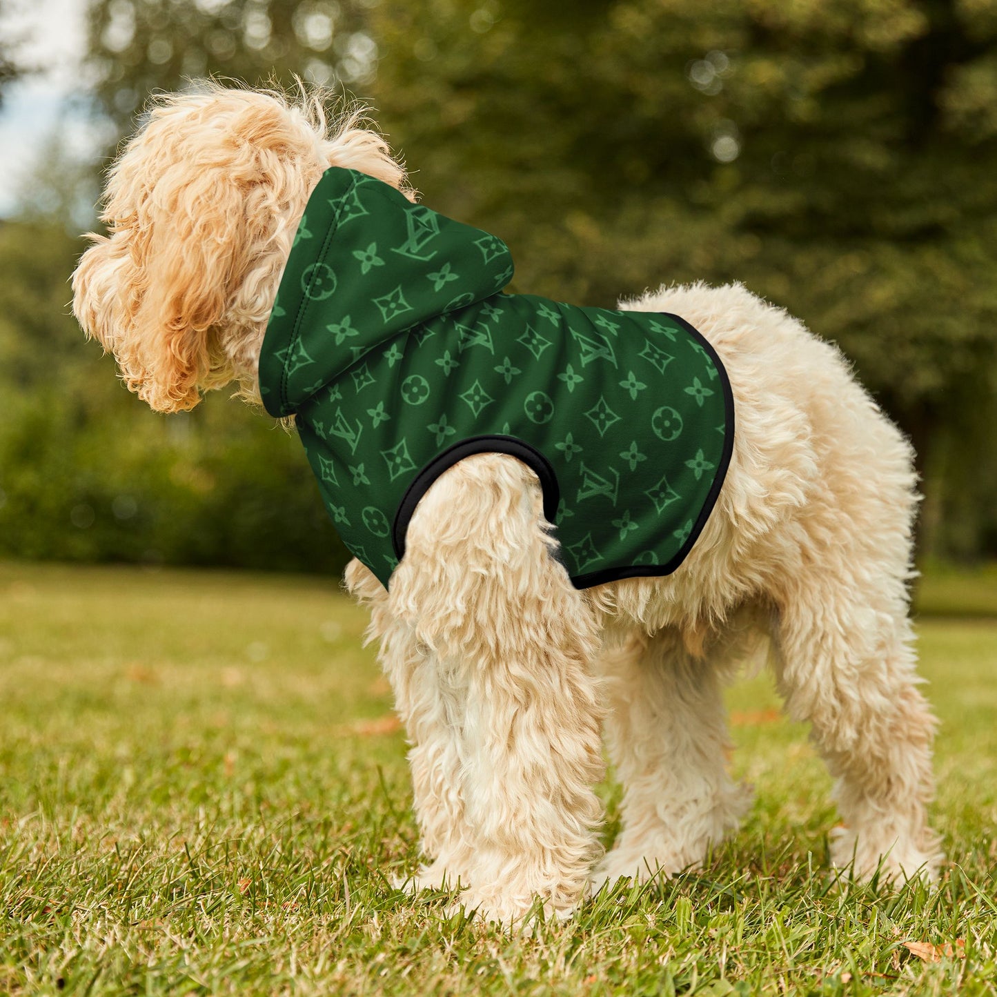 Green Louis Vuitton Pet Hoodie