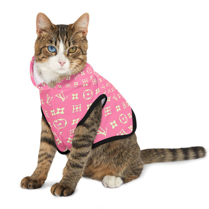 Pink Louis Vuitton Pet Hoodie